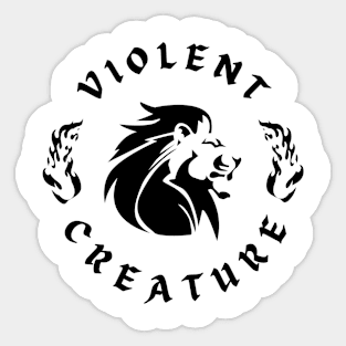 lion violent creature Sticker